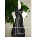 Fashion yarn-dyeing jaquard viscose long scarf